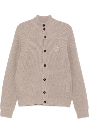 Giorgio Armani Embroidered-logo cardigan