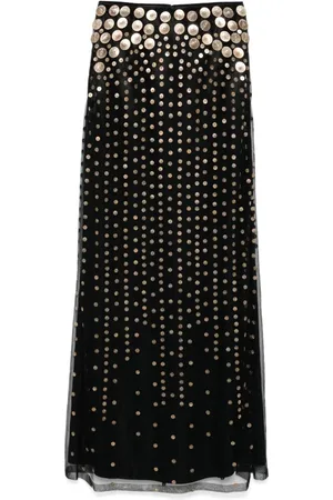 Alberta Ferretti Stud-embellished maxi skirt