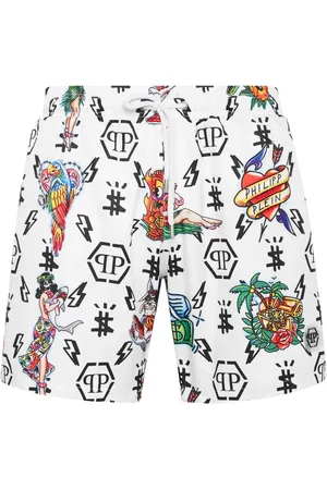 Philipp Plein Graphic-print swim shorts