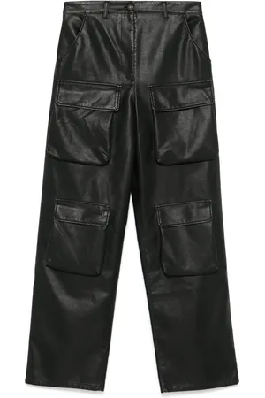 Msgm Faux-leather cargo pants