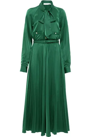 Self-Portrait Satin midi dress