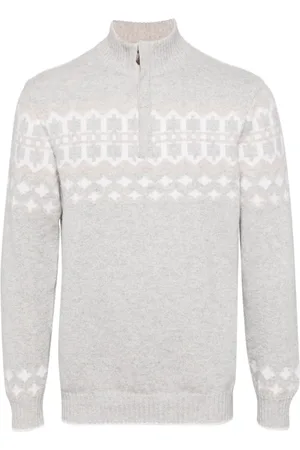N.PEAL Jacquard cashmere jumper
