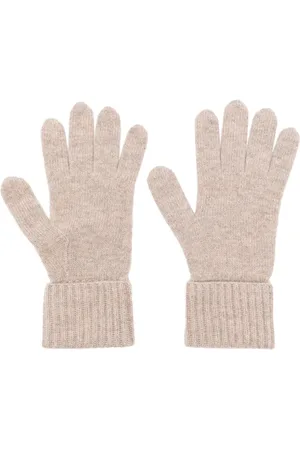 N.PEAL Cashmere ribbed gloves