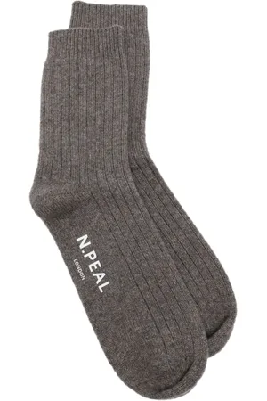 N.PEAL Ribbed house socks