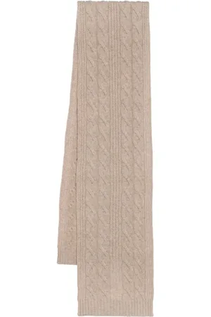 N.PEAL Cable ribbed scarf