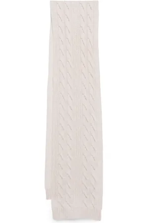 N.PEAL Cable Rib scarf