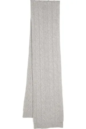 N.PEAL Cable ribbed scarf