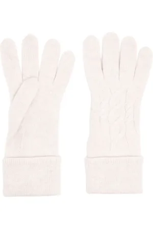 N.PEAL Cable Cashmere Gloves