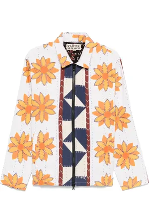 Kartik Research Rangoli-embroidered jacket