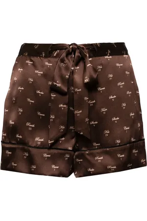 Kiki de Montparnasse Silk tie-up pyjama shorts