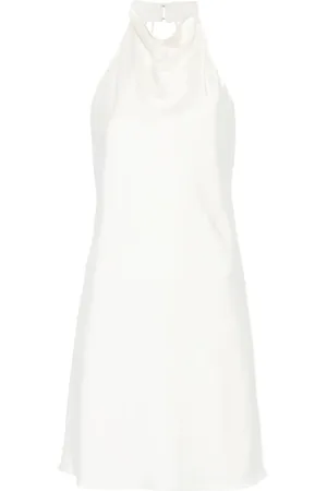ROTATE Satin halterneck midi dress