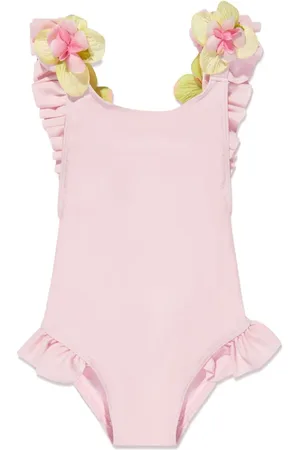 Selini Action Floral-appliqué swimsuit