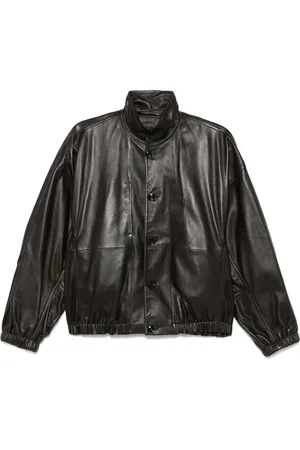 LEMAIRE Stand-up collar leather jacket