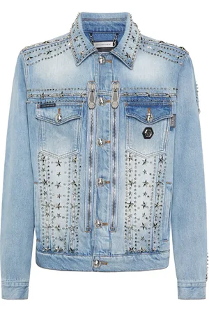 Philipp Plein Star-stud embellished denim jacket
