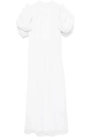 ROTATE Puff-sleeves midi dress