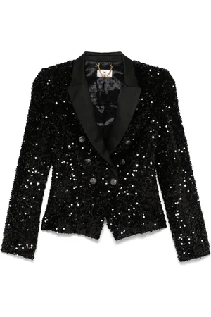 Elisabetta Franchi Sequined double-breasted blazer