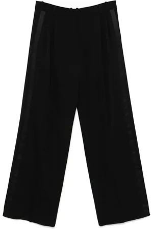 Saint Laurent Wide-leg grain de poudre trousers