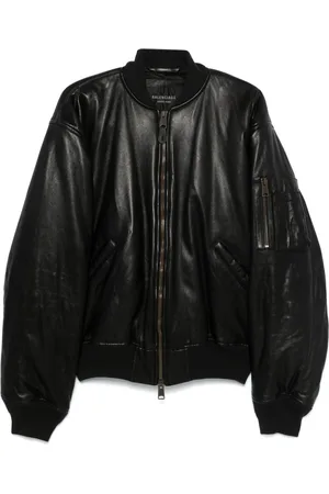 Balenciaga Leather bomber jacket