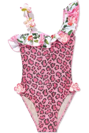 Selini Action Ruffle one-shoulder swimsuit