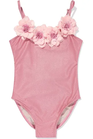 Selini Action Floral-appliqué swimsuit