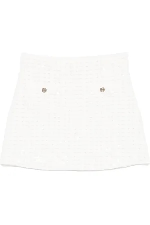 Maje Sequinned knitted mini skirt