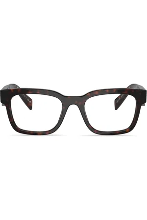 Prada Tortoiseshell-effect square-frame glasses