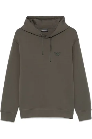 Emporio Armani Flocked-logo hoodie