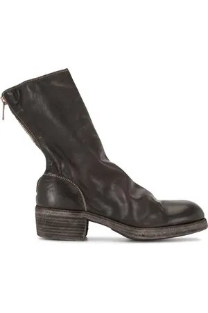 GUIDI Zip-up leather ankle boots