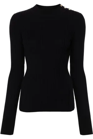FORTE FORTE Shoulder-button ribbed jumper