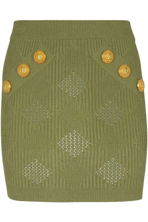 Balmain Check-pattern miniskirt