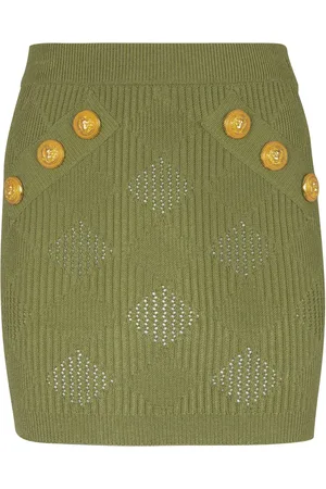 Balmain Check-pattern miniskirt