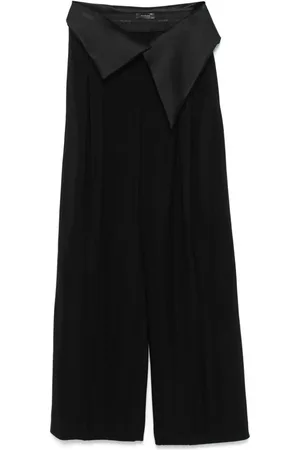 MUGLER Satin-cummerbund trousers