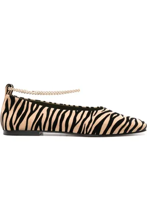 Maria Luca Zebra-print ballet flats