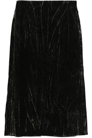 Y / PROJECT Bleached denim skirt