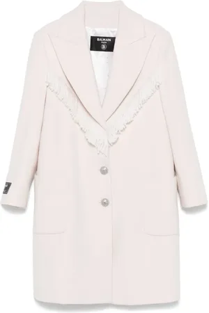 Balmain Fringed peacoat