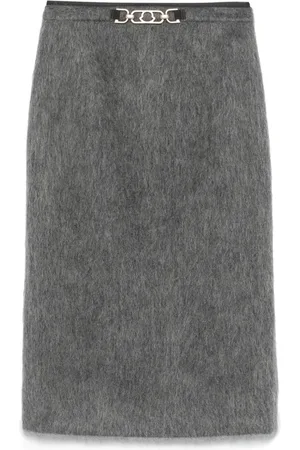 Moncler Brushed-effect midi skirt