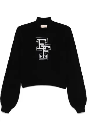 Elisabetta Franchi Logo-intarsia sweater