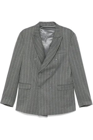 Family First Double-breasted striped blazer