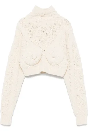 Jean Paul Gaultier Conical-bra detail cropped sweater