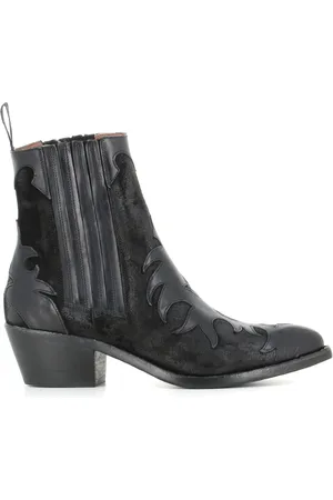SARTORE 45mm flame-appliquéd cowboy boots