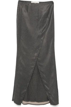 REMAIN Checked maxi skirt