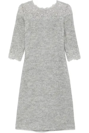 ERMANNO SCERVINO Guipure-lace midi dress