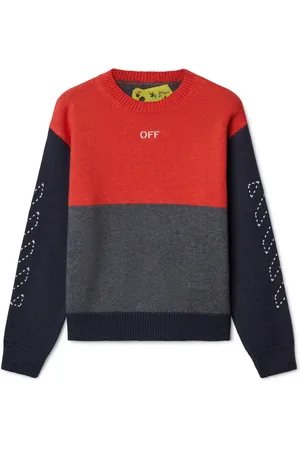OFF-WHITE Arrow Stitched colour-block jumper