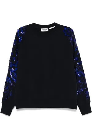 Essentiel Antwerp Sequin and bead-embellished sweatshirt