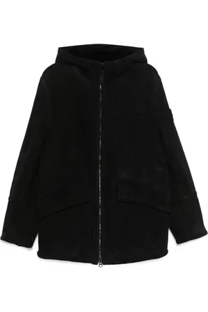 Stone Island Hooded suede jacket