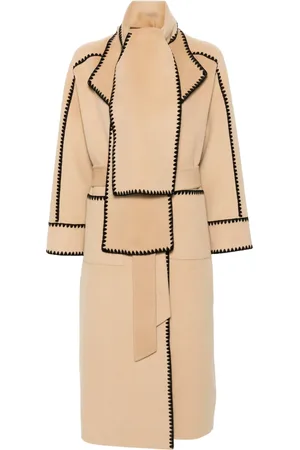 Maje Removable-scarf coat