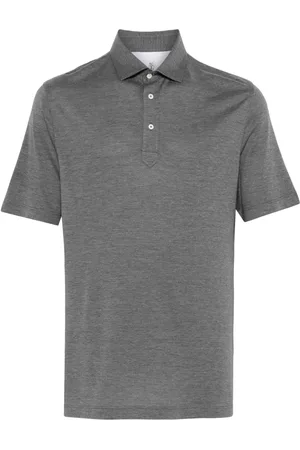 Brunello Cucinelli M??lange-effect polo shirt