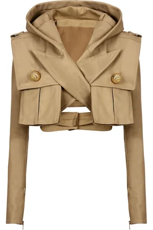 Balmain Hooded cropped jacket