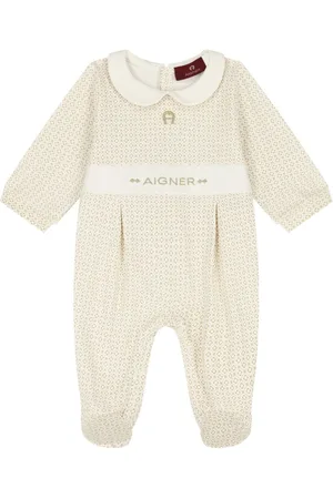 Aigner Logo-embroidered babygrow