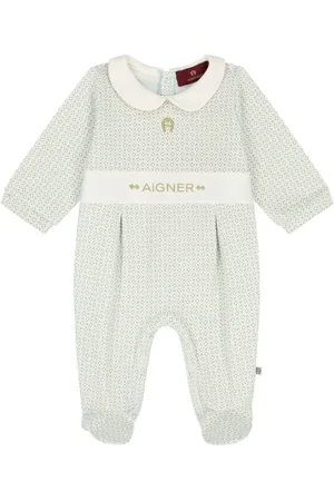 Aigner Logo-embroidered babygrow